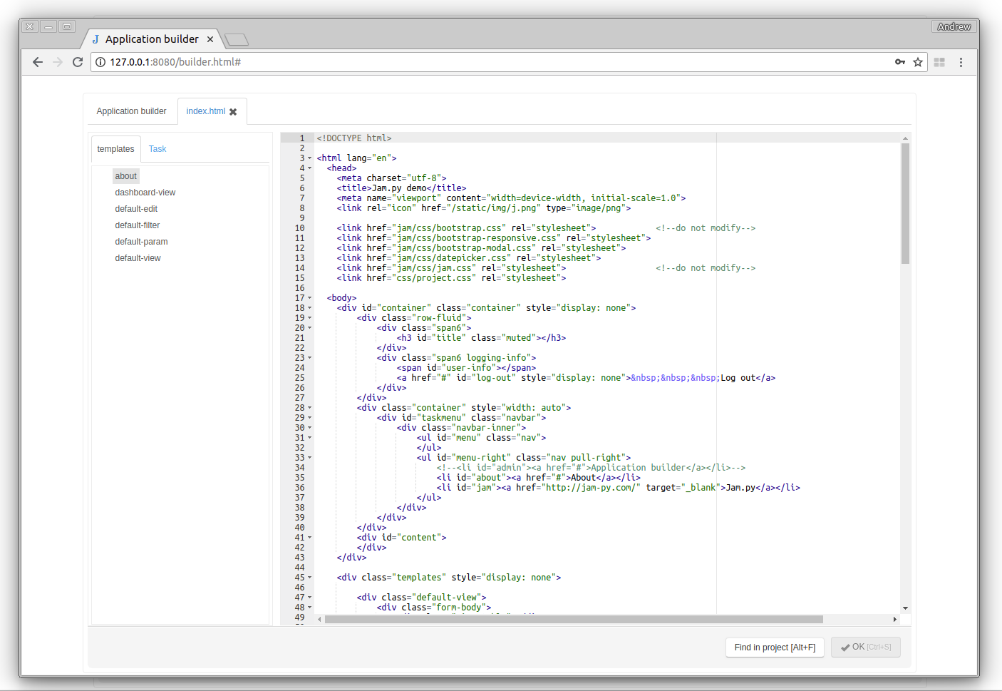 Как заменить файл index html